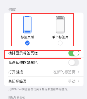 阳山iPhone授权维修分享Safari浏览器如何切换标签栏位置 